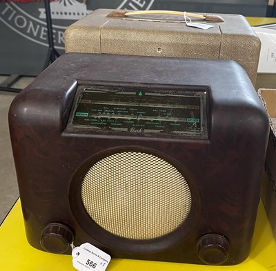Lot 566 - Two vintage Bush radios/ wireless, one in...