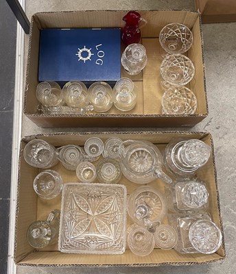 Lot 583 - Two boxes - assorted glassware.