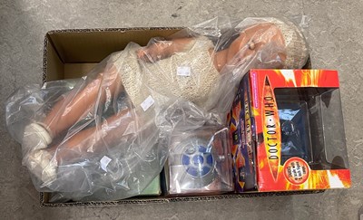 Lot 585 - Box - assorted toys to include Doctor Who...