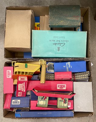 Lot 588 - Two Boxes - assorted Hornby Duplo to include a...