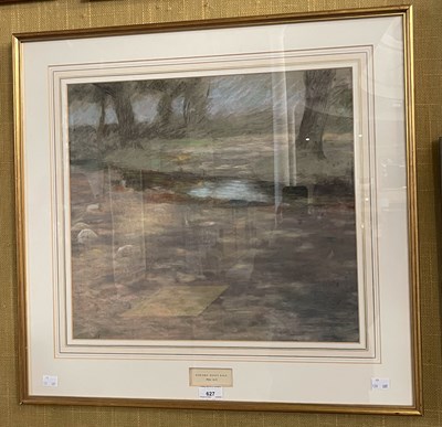 Lot 627 - Edward Stott ARA (1859-1918) Woodland Stream...