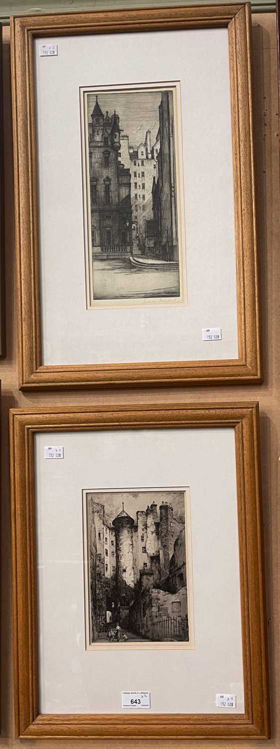 Lot 643 - John Nisbet (1868-1951) 
Street scene with...