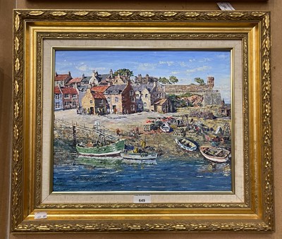 Lot 649 - Norman M Storrie 
Crail Harbour 
oil on board,...