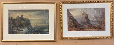 Lot 678 - F. C. Jackson  
Coastal scene with fisherman...