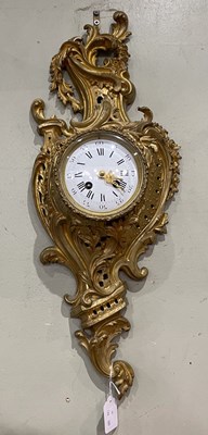 Lot 696 - A late 19th century French gilt metal cartel...