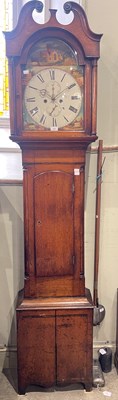 Lot 706 - A late 18th/ early 19th century oak longcase...