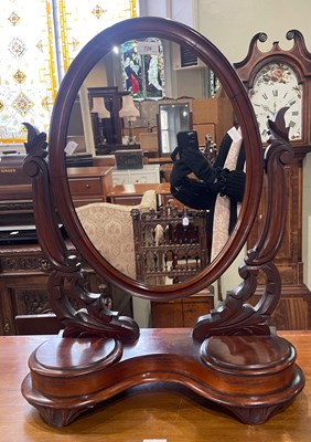 Lot 729 - A Victorian mahogany dressing table mirror...