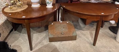Lot 733 - A pair of 19th century mahogany D-end table...