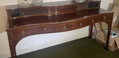 Lot 738 - A 19th century Scottish stage back sideboard...