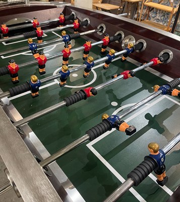 Lot 835 - A Sportcraft table football game, 150cm long x...