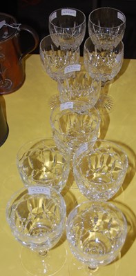 Lot 479B - A set of five Stewart Crystal wine glasses, 17....