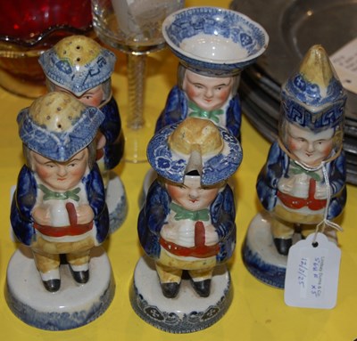 Lot 568F - A collection of five Staffordshire blue...