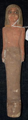 Lot 93A - An antique Egyptian carved and painted wood...