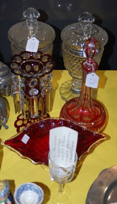 Lot 568E - A collection of glass ware to include two cut...