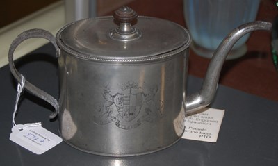 Lot 572A - An unusual late 18th century pewter Argyle, of...