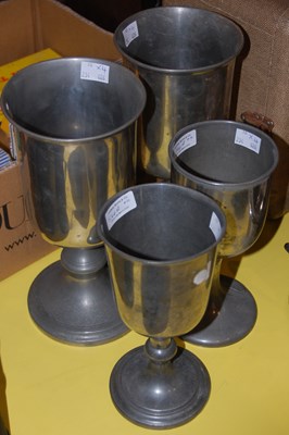 Lot 566A - A pair of 19th century Scottish pewter...