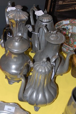 Lot 569C - A 19th century Britannia metal baluster-shaped...