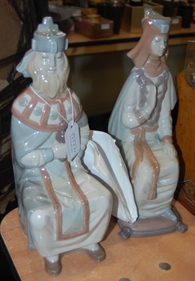 Lot 569F - A pair of Lladro figures – ‘Gothic King’ and...