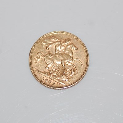 Lot 91C - A Victorian gold sovereign, dated 1887.