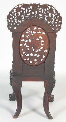 Lot 21 - A Chinese darkwood chair, late Qing Dynasty,...