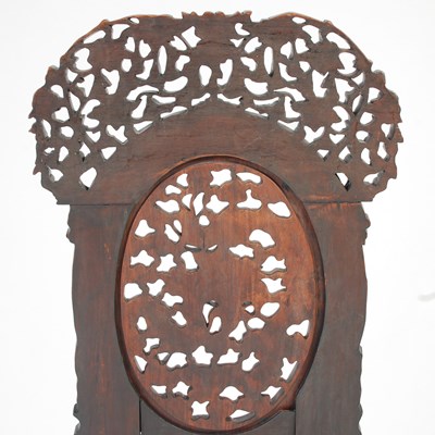 Lot 21 - A Chinese darkwood chair, late Qing Dynasty,...