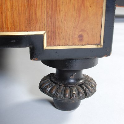 Lot 39 - A pair of late 19th century Kingwood, ebonised...