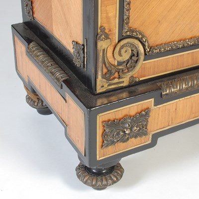 Lot 39 - A pair of late 19th century Kingwood, ebonised...