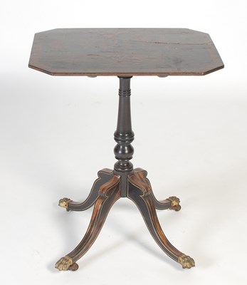 Lot 52 - A 19th century Regency lacquer Coromandel snap-...