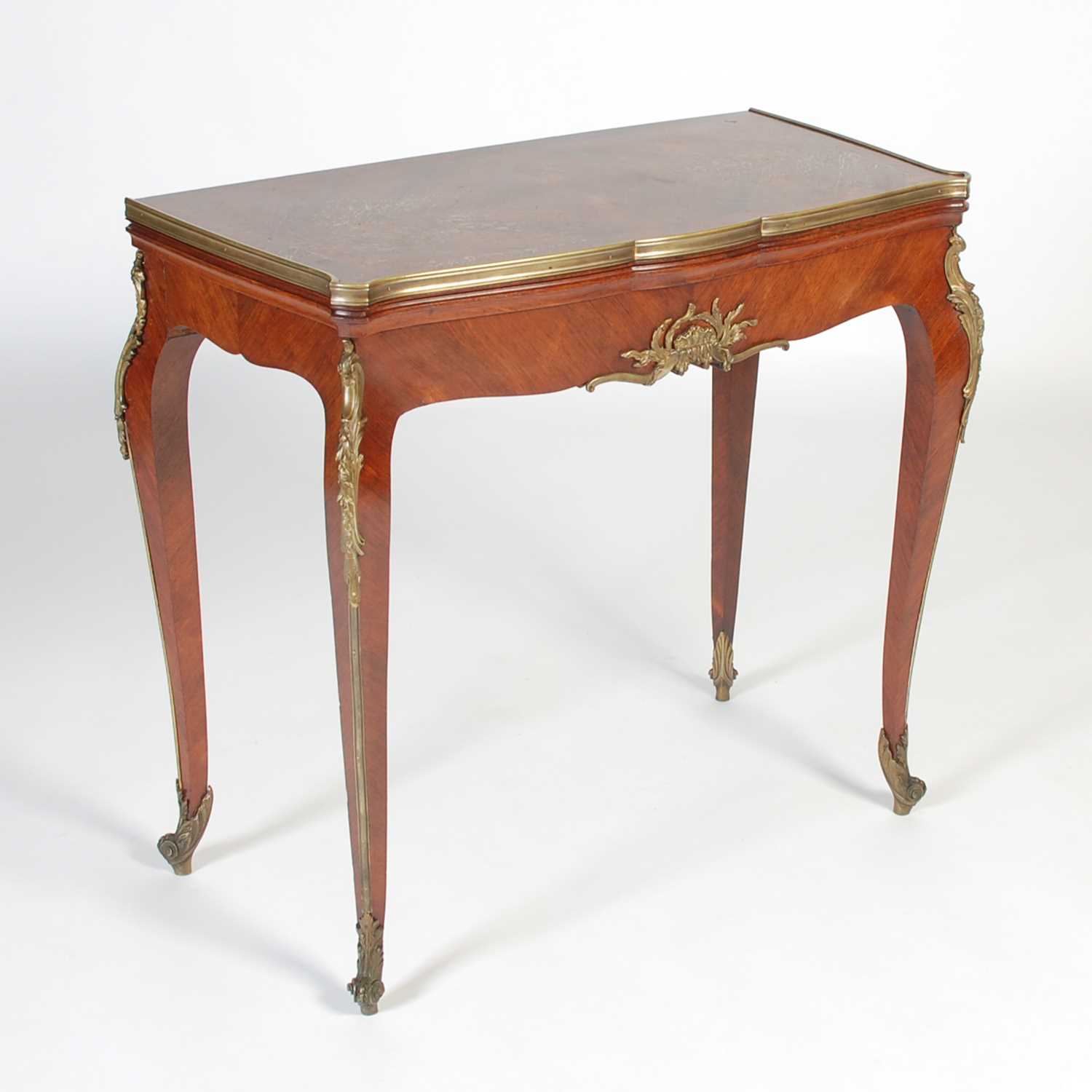 Lot 56 - A late 19th century French Kingwood and gilt...