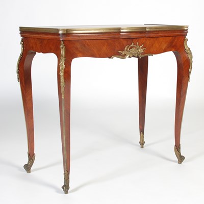 Lot 56 - A late 19th century French Kingwood and gilt...