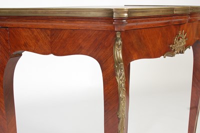 Lot 56 - A late 19th century French Kingwood and gilt...