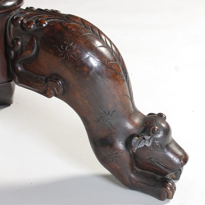 Lot 86 - A Chinese darkwood occasional table, late Qing...