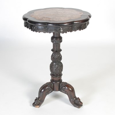 Lot 86 - A Chinese darkwood occasional table, late Qing...