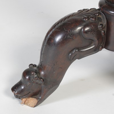 Lot 86 - A Chinese darkwood occasional table, late Qing...