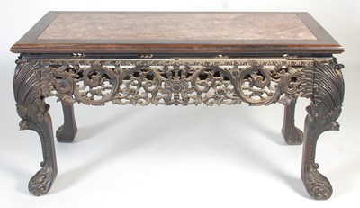 Lot 22 - An impressive pair of Chinese darkwood...