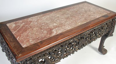 Lot 22 - An impressive pair of Chinese darkwood...