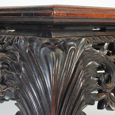Lot 22 - An impressive pair of Chinese darkwood...