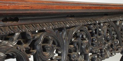 Lot 22 - An impressive pair of Chinese darkwood...