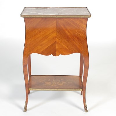 Lot 17 - A late 19th century French Kingwood, marquetry...