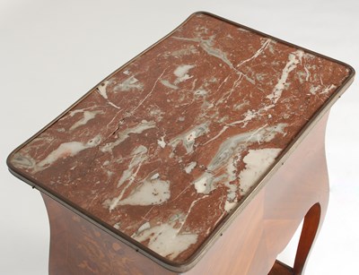Lot 17 - A late 19th century French Kingwood, marquetry...
