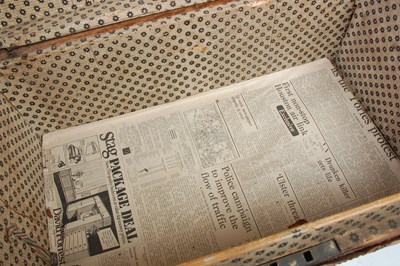 Lot 11 - A 19th century trunk by Seabrook, in leather...