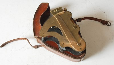 Lot 192 - A Military brass range finder, inscribed ‘Capt....