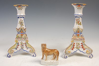 Lot 764 - A Staffordshire pottery small figure of a...