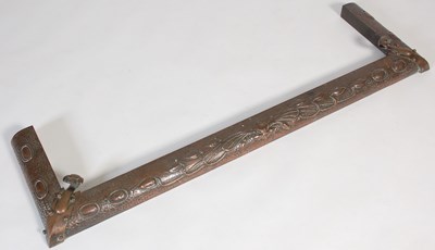 Lot 209 - An Art Nouveau copper fender, embossed with...