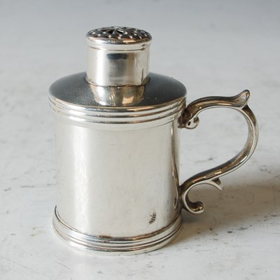 Lot 496 - A Scottish silver cylindrical kitchen pepper...