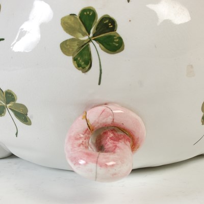 Lot 793 - A Wemyss pottery pig, decorated with shamrocks,...