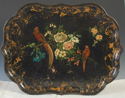Lot 197 - A late 19th century papier-maché shaped oval...