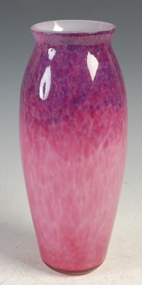 Lot 731 - A Monart glass vase, shape UA, mottled purple...