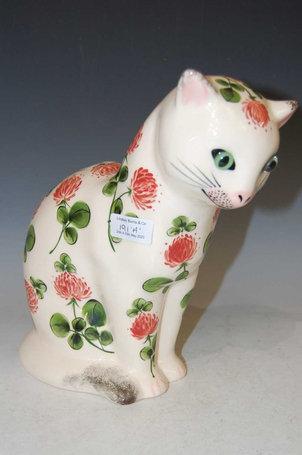 Lot 191 - Griselda Hill, Wemyss, a pottery cat decorated...