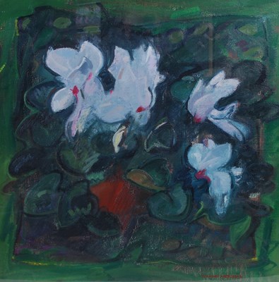 Lot 446 - Norman Kirkham RGI (1936-2021) White Cyclamen...